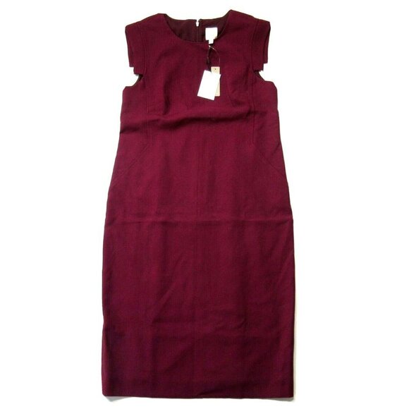 NWT J.Crew x HATCH Resume Sheath Vintage Burgundy Ponte Maternity Dress 3 L-XL - Picture 1 of 4